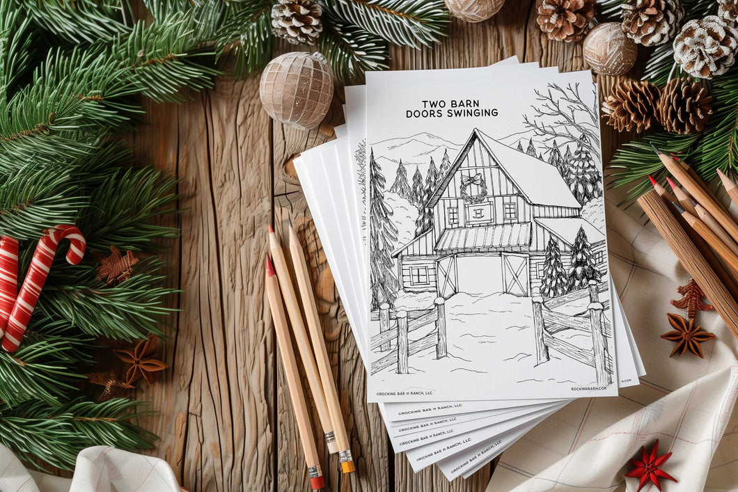 12 Days of Rocking Bar H Christmas Coloring Book Bundle