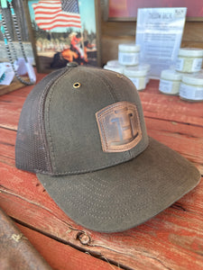 Rocking Bar H Leather Brand Hat