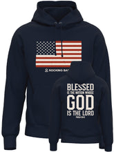 Load image into Gallery viewer, Rocking Bar H Blessed is the Nation Hoodie