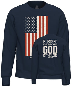 Rocking Bar H Blessed is the Nation Crewneck Sweatshirt