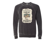 Load image into Gallery viewer, Rocking Bar H Ladies HE GIVES ME STRENGTH Crewneck