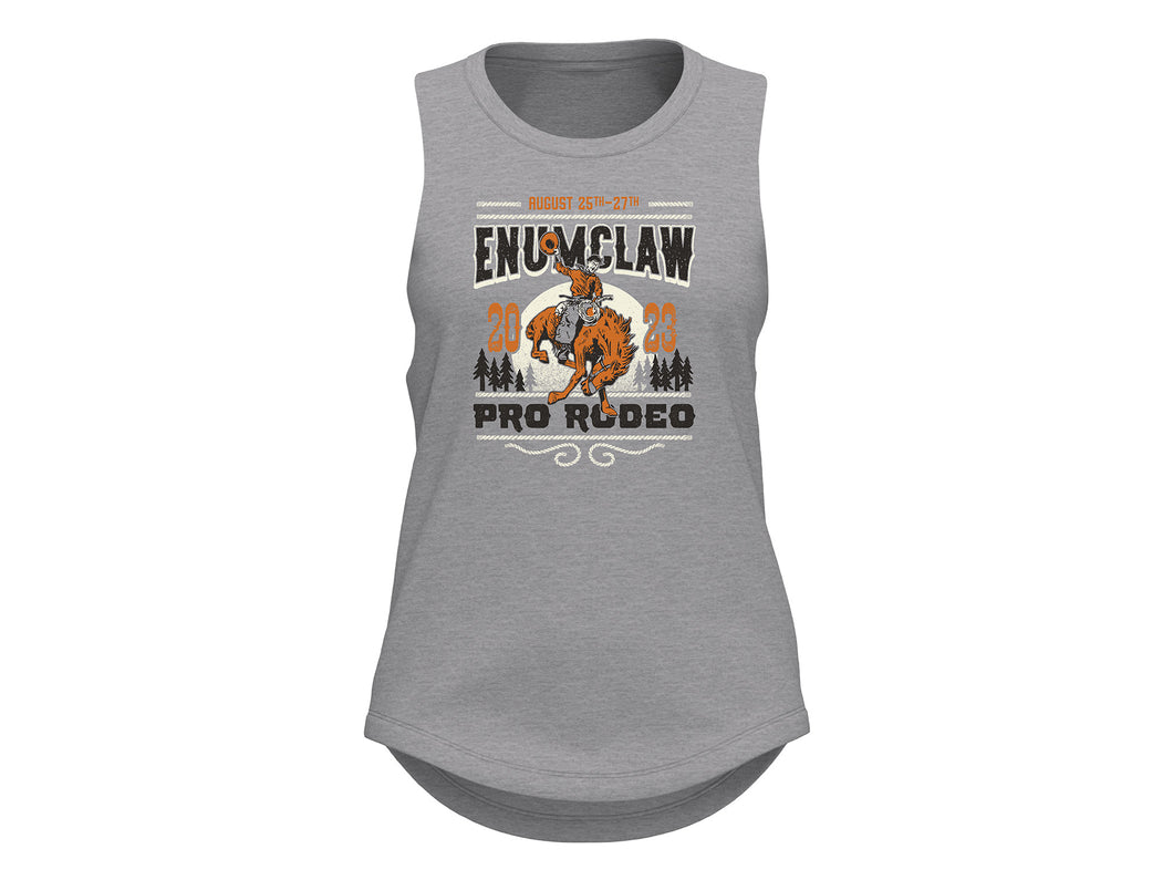 Rocking Bar H 2023 Enumclaw Pro Rodeo Ladies Sleeveless Tee