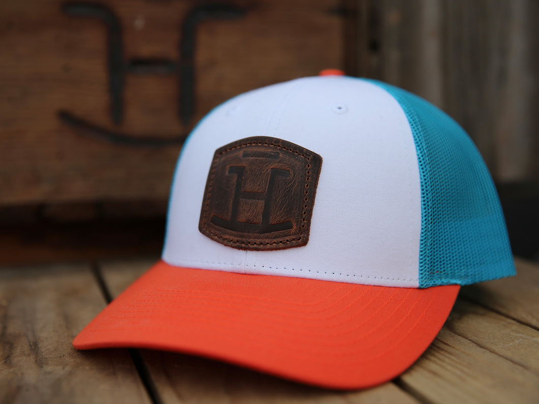 Rocking Bar H Leather Brand Hat