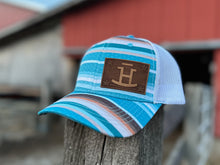 Load image into Gallery viewer, Rocking Bar H Rancher&#39;s Wife Teal Stripe Hat
