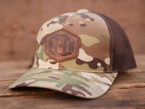 Rocking Bar H Leather Brand Hat