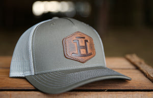 Rocking Bar H Leather Brand Hat